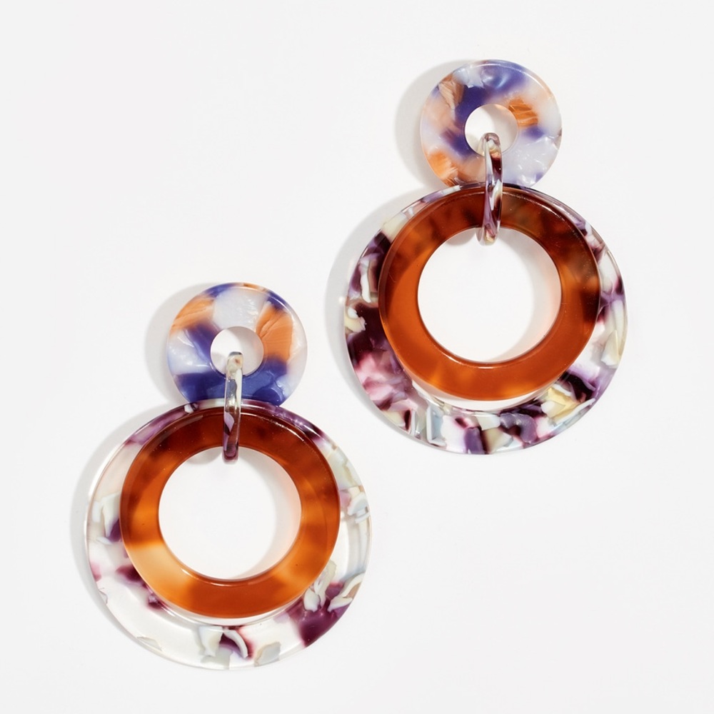 Lele Sadoughi Banded Hoop Earrings